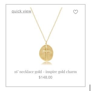 - E Newton 16" necklace gold - inspire gold charm